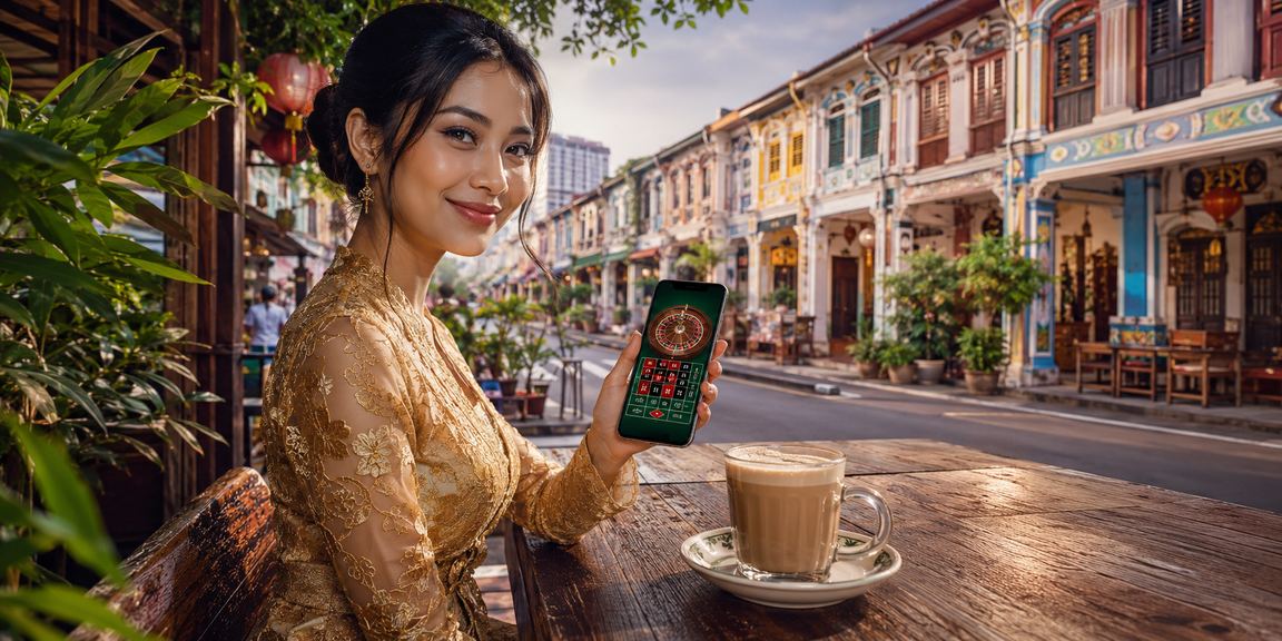 Meja roulette Penang dengan suasana kasino tempatan bergaya kebaya